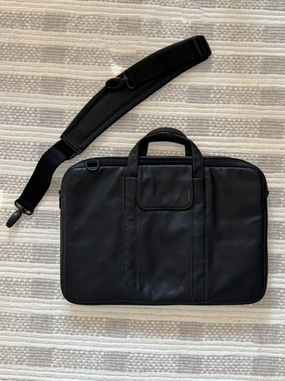 Incase Black Leather Laptop Briefcase